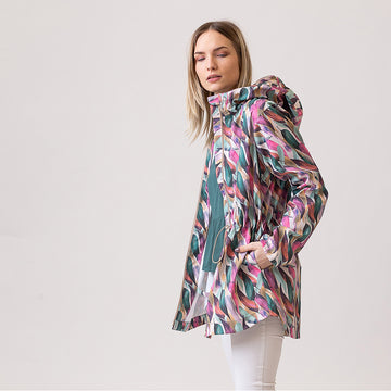 Pasztell leveles softshell kabát