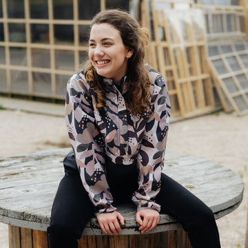 Flowers and spots hoodie