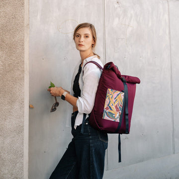 Strelitzia rolltop hátizsák