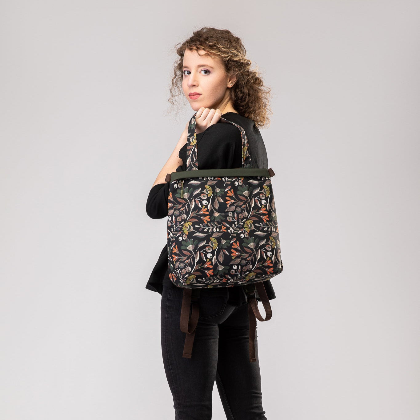 Dark botanical MINIMAL backpack