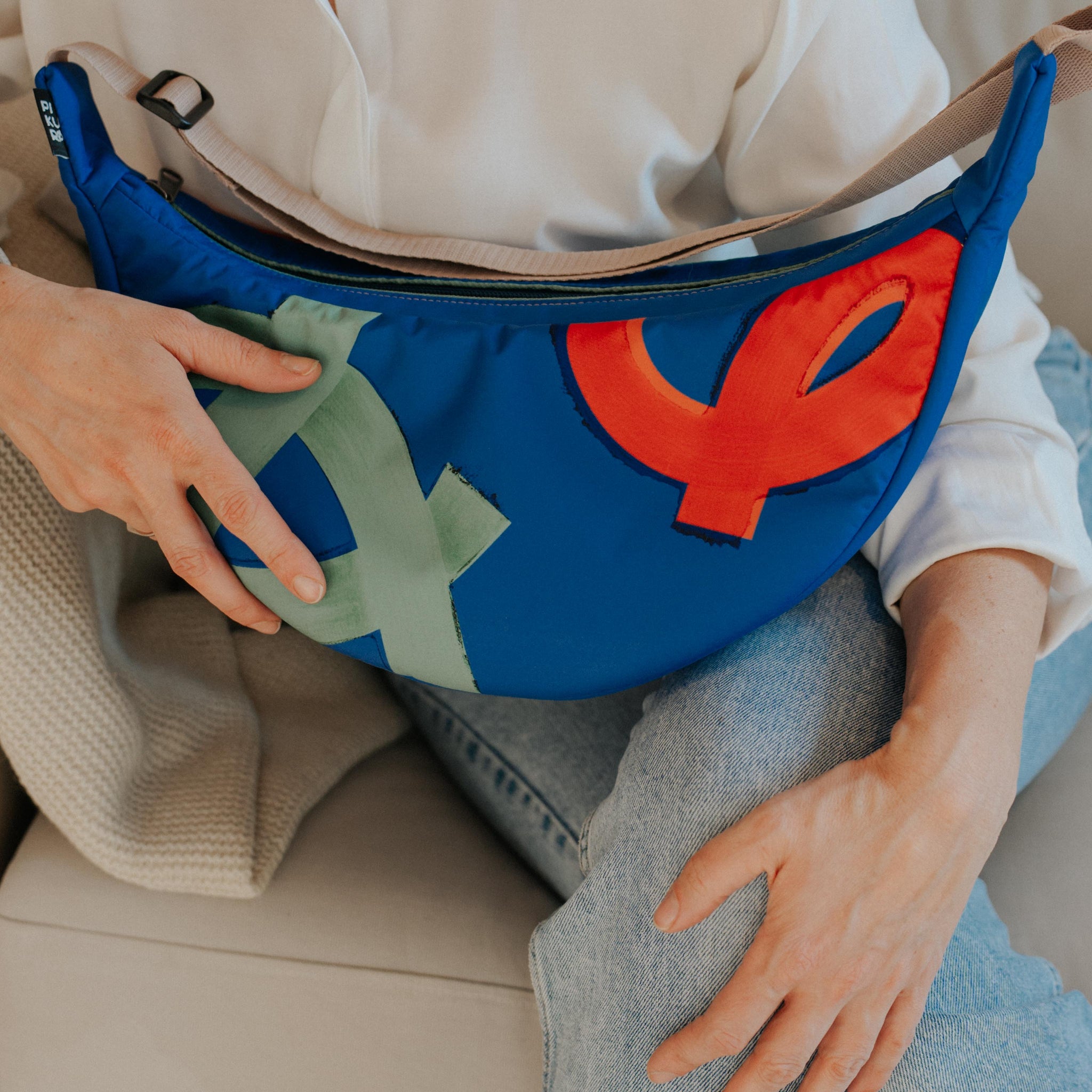 Brave Blue LUNA Crossbody bag - PIKURA Limited Edition