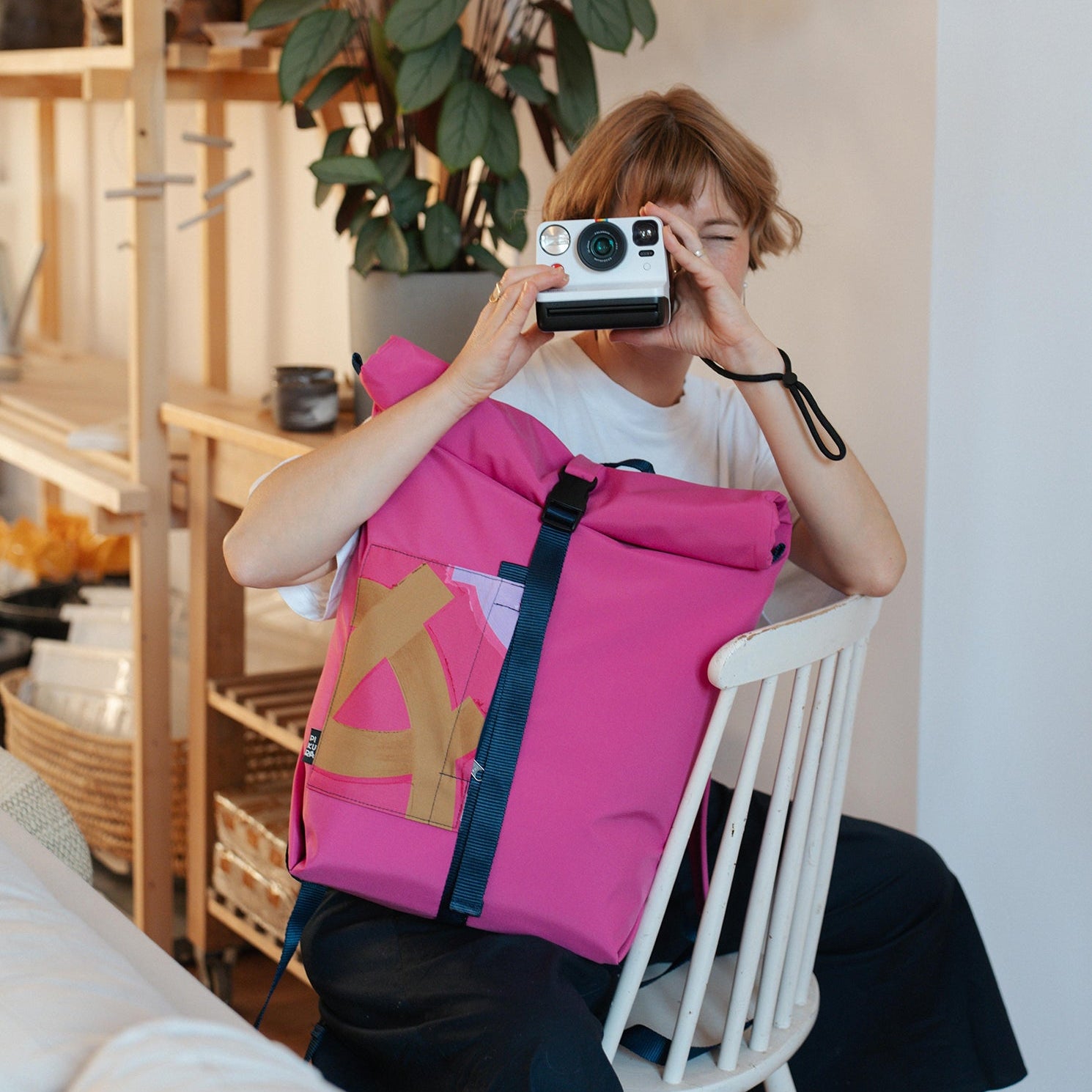 Fresh Fucsia Rolltop backpack - PIKURA Limited Edition