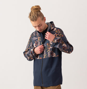 Bear and cloud softshell coat for men