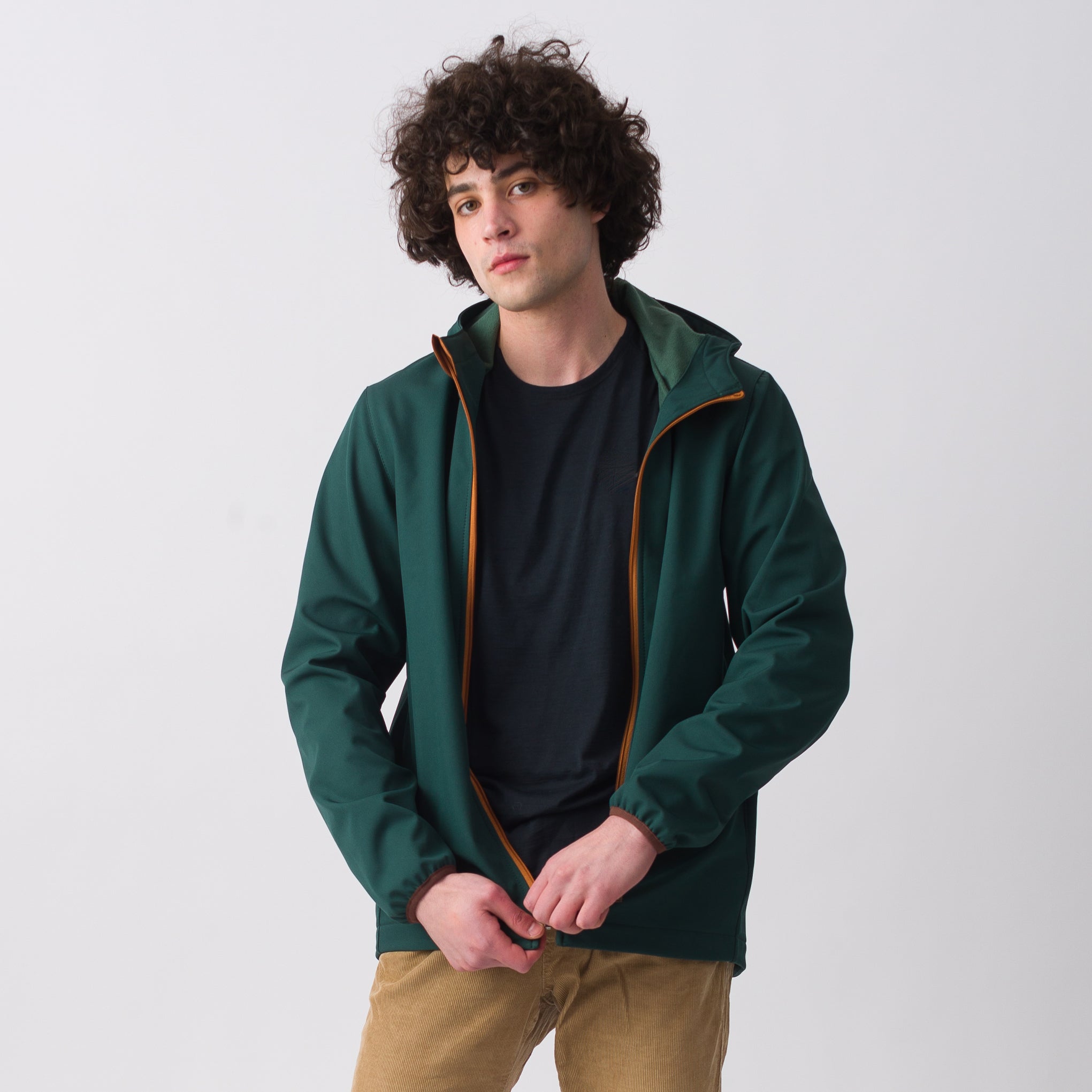 Geacă groasă pentru bărbați verde pădure